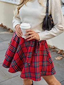 Jupe écossaise en tissu acrylique et laine, jupe traditionnelle moderne pour femme, jupe écossaise en coton et polyester des Highlands - Product Image 4