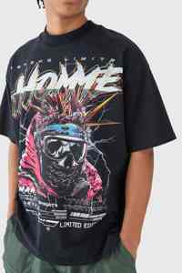 เสื้อยืดผ้าฝ้าย100% ปรับแต่งได้สำหรับผู้ชายเสื้อยืดพิมพ์ลายกราฟิกตกไหล่แนวสตรีทแวร์สไตล์วินเทจขนาดใหญ่และเป็นทางการ - Product Image 6