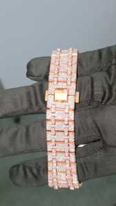 Miyota นาฬิกาสแตนเลสสตีลหน้าปัดเพชรทรงสี่เหลี่ยมสไตล์ฮิปฮอปทรงเพชรทรงสี่เหลี่ยมดูหรูหรารุ่นล่าสุด - Product Image 4