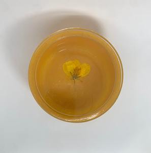 Handmade Resin Bowl With <b>Yellow</b> <b>Flower</b> Design For Home Decoration - Product Image 3