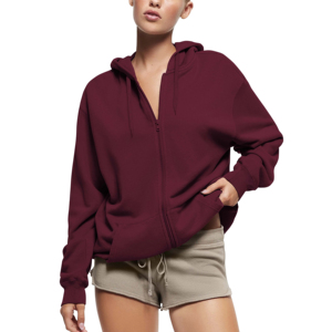 Sudaderas con capucha de lujo de gran tamaño para mujer 100% algodón de peso pesado francés Terry estampado transpirable estilo Hip Hop invierno cálido ajuste frontal - Product Image 2