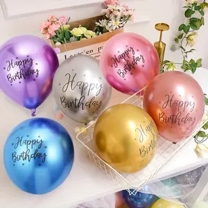 Balloon Customize Mix Colorful Metal Balloon Birthday Party Atmosphere Decoration Happy Birthday Party Print Balloon Gift