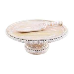Soporte de madera para pasteles con acabado moderno y liso para servir pasteles y pasteles elegantes en eventos con estilo contemporáneo - Product Image 5