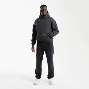 Fashion Hoodie for Men <b>Thick</b> <b>Fleece</b> Pullover Zipper Winter Wear Custom Wholesale Plain Hoodies Custom Logo - Product Image 2