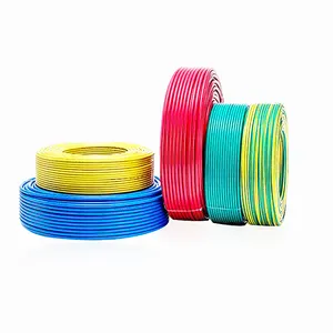 PVC Insulated Flexible Electrical House Building Wire 2core 2x1.5 2*0.75 Copper red black Power Cable RVV