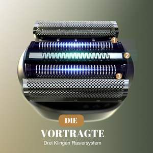 Máquina de Afeitar Eléctrica con Pantalla LED, Funcionamiento en Seco y Húmedo, 3 Cuchillas Flexibles, Resistente al Agua IPX7, Estación de Carga Incluida - Product Image 5