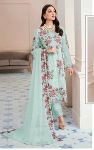 Colección de trajes pakistaníes bordados de Georgette pesada - Product Image 3