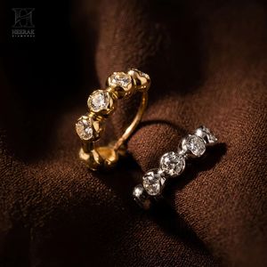 Luxury Bezel-Set Diamond Huggie Earrings – 14k Gold with Certified Diamonds – Fine Jewelry Manufacture - Product Image 3