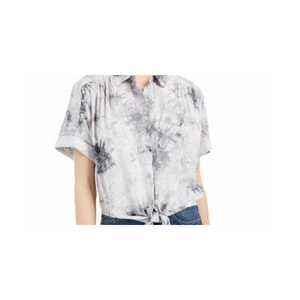 Camicia Ultra Flirt per ragazzi con orlo annodato, colore grigio, in chiffon di rayon, taglia X-Large - Product Image 2