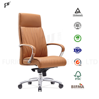 Chaise de bureau de direction moderne en cuir PU, pivotante avec roulettes, pour salle de réunion