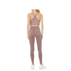 Ropa deportiva personalizada de alta calidad para mujer, ropa deportiva para gimnasio, Sujetador deportivo de Yoga sin costuras y mallas de cintura alta, equipo de entrenamiento sólido en conjuntos - Product Image 3