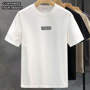 T-shirt personnalisé pour homme en gros, 350 g/m², coupe classique, 100 % coton tricoté, respirant, unisexe, style streetwear - Product Image 6