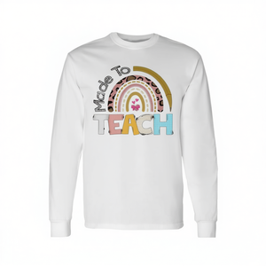 Best <b>Teacher</b> Ever Appreciation Long Sleeve T-Shirt 'Back to School Made to Teach'-for <b>Teachers</b> Perfect <b>Gift</b> for <b>Teachers</b> - Product Image 2