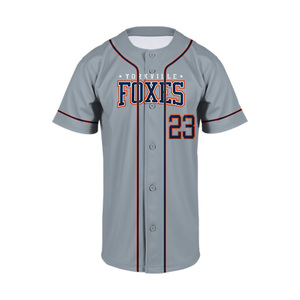 Custom Design Button Style Men's Blank Mesh <b>Baseball</b> Jersey Softball Jersey with Embroidery Sportswear Plus Size Breathable - Product Image 3