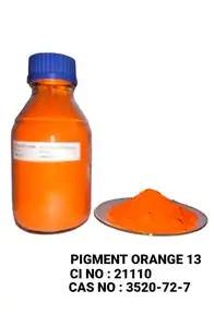 Hindistan'dan tekstil ve boya endüstrilerinde özel etiket OEM tozları üreticileri organik turuncu 13 Pigment kullanımı