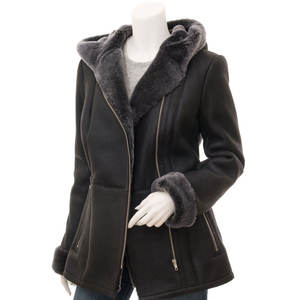 Chaqueta de Piel de Cordero para Mujer, Estilo Nuevo |   Chaqueta vaquera de invierno de manga larga, impermeable, a prueba de viento, ecológica y de calidad premium. - Product Image 3