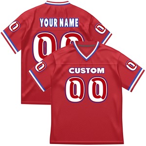 Personalizable de los hombres de los deportes de verano gimnasio Tops transpirable personalizado de manga corta de gran tamaño suelto de fútbol y uniformes de fútbol americano - Product Image 4