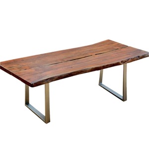 Nuevo Juego de Mesa de Comedor Cuadrada de Madera de Acacia Industrial con Patas de Metal para Hoteles y Comedores Domésticos - Product Image 2