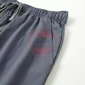 Uniforme d'hôpital professionnel unisexe Ensemble de gommage médical tissé Top et pantalon pour hommes et femmes - Product Image 5