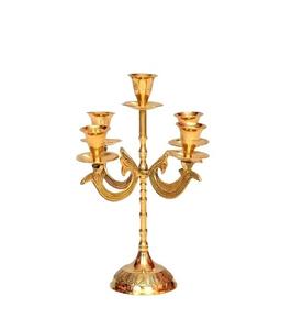 Hot Selling Metal <b>Tall</b> Candelabra With Five Candle in Silver Plated for Dinner Party <b>Table</b> Centerpiece - Product Image 3