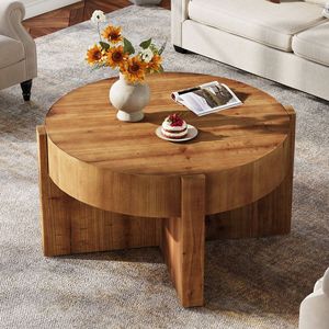 Table basse en bois de style classique, conçue pour l'harmonie des salons traditionnels et modernes - Product Image 2
