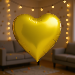 Ballons de fête en forme de cœur dorés, 24 pouces, 12 pièces par sac - Product Image 3