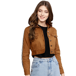 El más nuevo estilo Lady Denim Jean Jacket para mujer de manga larga Ropa de mujer Cantidad a granel Chaqueta de mezclilla Mujer - Product Image 1