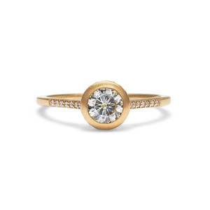 แหวนแต่งงานเพทายสีเงินแท้925แหวนหมั้นดีไซน์เรียบง่ายเครื่องประดับสำหรับงานเลี้ยงของผู้หญิง - Product Image 1