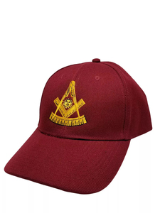 Gorra de Béisbol Past Master Mason, Gorra Masónica Color Granate con Emblema de los Masones, Gorra de Béisbol Bordada para Hombre, Gorras Personalizadas de Hip Hop - Product Image 4