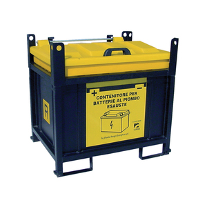 Carvel 1130x830x1040mm contenedor de metal/PP apilable para baterías usadas, 550lt - Product Image 1
