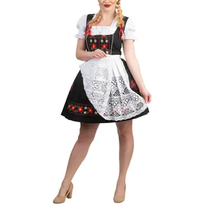 厂家批发价格定制标志女式巴伐利亚Dirndl连衣裙/新款低价女式巴伐利亚Dirndl连衣裙