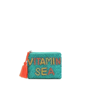 Pochette à main en perles de rocaille brodées de couleur personnalisée dernier design fait à la main vitamine mer porte-monnaie pour les filles inspiré travaux d'aiguille - Product Image 1