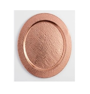 Platos de cargador de boda chapados en cobre modernos Plato redondo de metal ecológico para fiestas Inspirado en el estilo de diseño INS - Product Image 2