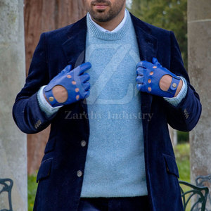 Guantes de Conducción de Cuero para Exteriores, Alta Calidad, Correa de Muñeca Ajustable, Antideslizantes, para Todas las Estaciones, Personalizables, Hechos en Pakistán - Product Image 3