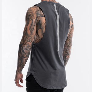 Camisetas sin mangas negras de alta calidad para hombre, ropa de gimnasio de punto transpirable, ajuste holgado para actividades al aire libre, las más demandadas, personalizadas - Product Image 6