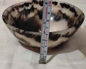 Bol à salade rond en résine de style bohème de haute qualité fabriqué à la main et poli pour la soupe nouilles riz servant des ustensiles de cuisine - Product Image 3