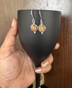 Picture Jasper Brass <b>Hoops</b> Earrings Light Weight <b>Chunky</b> Earrings for Women Gold Color Spiral Ear Wires for Anniversaries - Product Image 2