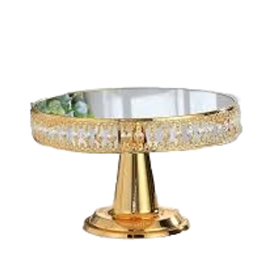 Support à gâteau en métal doré poli, style antique, pour décorations de mariage et d'anniversaire, métal pur de haute qualité, durable, classique - Product Image 1