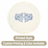 Set de table en silicone gaufré vintage, antidérapant, isolant thermique, motif floral, rond ou ovale, avec logo personnalisé