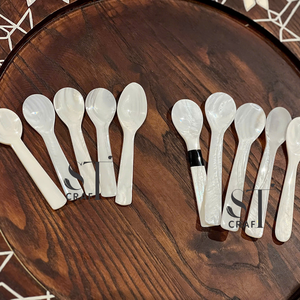 High Quality Mother of Pearl Caviar Spoons & Mop Spoons <b>Mirror</b> Polish Luxury Serving Set for Restaurant Use - Product Image 3