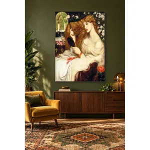 Fida Rossetti Lady Lilith peigne ses cheveux, impression sur toile - Product Image 2