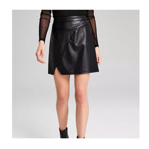 Nouvelle arrivée Jupe en cuir véritable pour femmes Mini Faux confortable pour un usage quotidien Style décontracté avec tour de taille naturel - Product Image 5