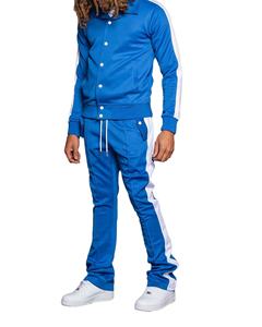 Wholesale <b>Sweat</b> Jogger <b>Suits</b> Two Piece 100% Cotton Slim Fit Winter <b>Men</b> Streetwear Sweatsuit Stacked Tracksuit 2025 - Product Image 4