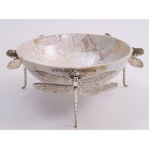 Bol de service de nourriture de décoration de dessus de table en métal d'aluminium d'or durable fait à la main pour la maison dinant pour des dates chocolat sec 50pcs - Product Image 5