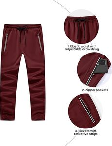 Ensemble de jogging deux pièces avec fermeture éclair personnalisé de haute qualité grande taille pour hommes Survêtements d'hiver à motif solide Respirant - Product Image 2