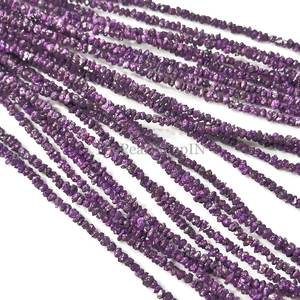 Cuentas de Diamante Púrpura Sin Cortar, Lisas y Crudas, de 4x3-6x4 mm, Cuentas de Diamante Naturales Sin Conflictos, de 16 Pulgadas, para la Fabricación de Joyas, al por Mayor - Product Image 4
