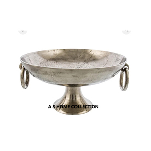 Bol de service décoratif élégant en métal noir et doré pour noix et fruits - Product Image 3