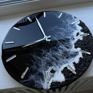 Designer Resin Wall <b>Clock</b> with <b>Marble</b> Effect Pattern Wall Hanging Resin Crafts <b>Clock</b> Elegant Design - Product Image 6