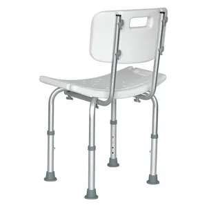 Silla <span class=keywords><strong>de</strong></span> Ducha <span class=keywords><strong>de</strong></span> Acero Inoxidable, Ajustable en 6 Niveles <span class=keywords><strong>de</strong></span> Altura, Respaldo <span class=keywords><strong>de</strong></span> 50.5 cm, Asiento <span class=keywords><strong>de</strong></span> Seguridad para Baño para Personas Mayores y con Discapacidad - Product Image 3