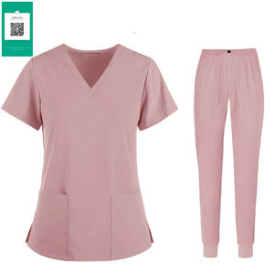 Conjuntos de uniformes de Enfermería de calidad superior para mujer, logotipo personalizado, uniformes de hospital OEM, lona transpirable antiarrugas transpirable - Product Image 2